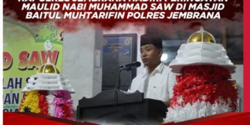 Kapolres Jembrana Hadiri Peringatan Maulid Nabi Muhammad SAW di Masjid Baitul Muhtarifin Polres Jembrana