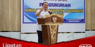 Bupati Labuhanbatu dr.H. Erik Adtrada Ritonga,MKM Hadiri Pengukuhan Bunda Literasi Labuhanbatu