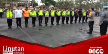 Amankan Pertandingan Sepak Bola Fase Group G AFC CUP 2023/2024, Polres Gianyar Apel Gelar Personil
