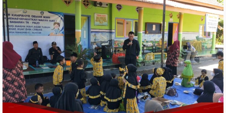 Gelar Gebyar Kampanye Gemar Ikan di Muncar, Ini Penjelasan Ketua Pokmaswas Mulya Tembokrejo..!