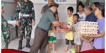 Jum’at Berkah, Dandim 1617/Jembrana Bersama Manajemen Angel Ink Bali Berbagi Kasih dengan Anak Yatim