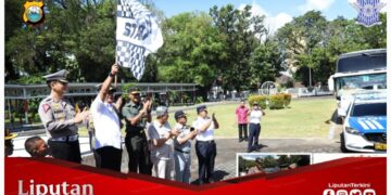 Didampingi Dirlantas Polda Sulsel, Plt. Gubernur Sulsel Lepas Mudik Gratis 2024