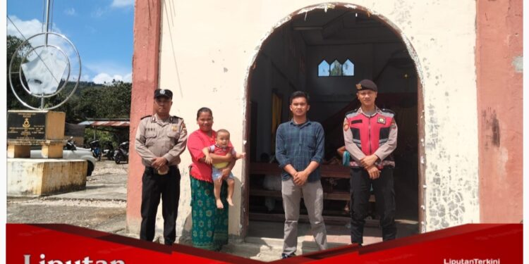 Polres Pakpak Bharat Melakukan Pengamanan di Gereja Saat Perayaan Kenaikan Isa Almasih
