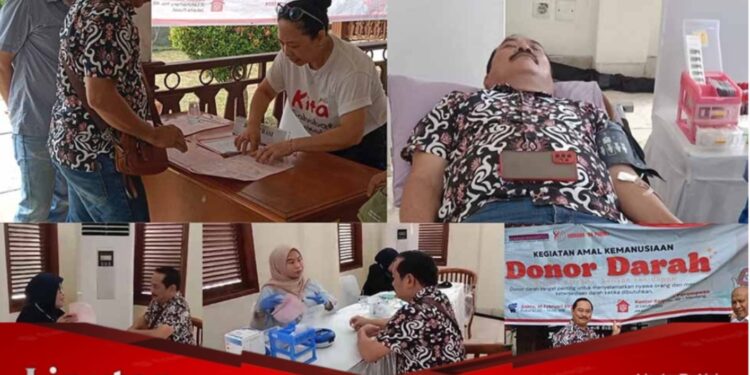 Cabup Jayapura, dr. Yohannis Manangsang, M.Kes, Ikuti Kegiatan Donor Darah bersama Yayasan 98 Peduli