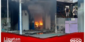 Gegara Anak Main Korek Api, Sebuah Rumah & Toko di Bagorejo Hangus di Lalap Api