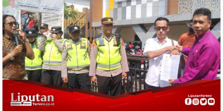 Rehabilitasi Jalan Tanjung Raja – SP. Tambang Rambang Diduga Sarat KKN, Massa PWBKI Sumsel Sambangi Dinas PU BMTR Sumsel