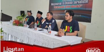 Diskusi Jurnalis dengan Tema Jurnalis Anti Hoaks, Ini Kata Kasi Humas Polresta Banyuwangi