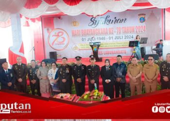 Sekda Labuhanbatu Hadiri  Acara Peringatan HUT Bhayangkara Ke-78