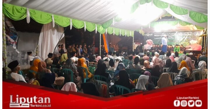Yayasan Al Ikhalas Desa Cantuk Adakan Santunan Yatim Piatu, Nampak Antusias Warga Mendukung Kelancaran Acara