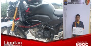 Polres Labuhanbatu Tangkap Terduga Pelaku Penggelapan Motor Koperasi