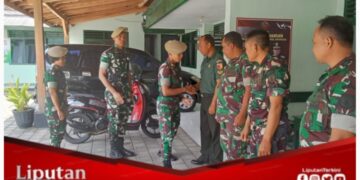 Mahasiswa Universitas Pertahanan Kunjungi Koramil 0825/14 Kabat untuk Kerja Praktik