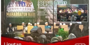 Jama’ah Masjid Al Falah Lingkungan Ujung Peringati Maulid Nabi Muhammad S.A.W dengan Bersholawat