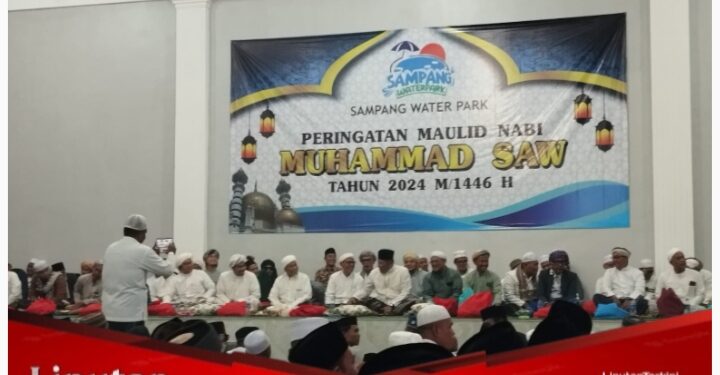 Acara Maulid Nabi S.A.W Sekaligus Santunan Anak Yatim di Sampang Water Park, Dihadiri Mantan Bupati Sampang