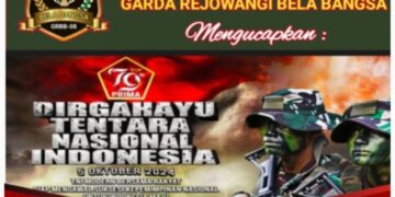 Keluarga Besar GRBB-08 Mengucapkan Selamat HUT TNI Ke-79 Tahun