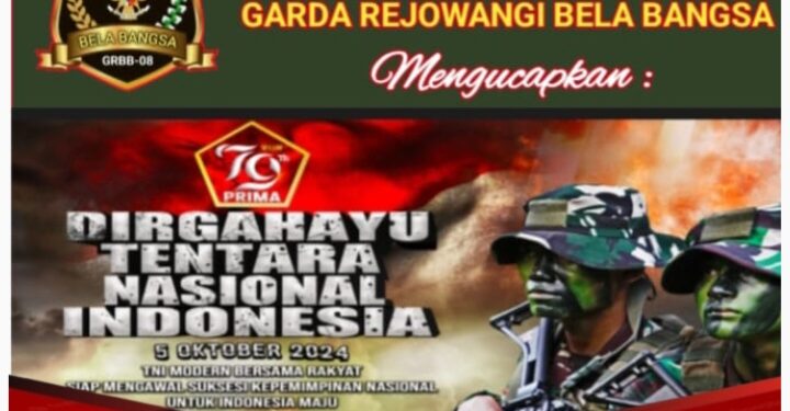 Keluarga Besar GRBB-08 Mengucapkan Selamat HUT TNI Ke-79 Tahun