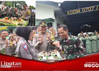 Kue dan Tumpeng Polres Wonosobo Kejutan Spesial di HUT TNI ke-79 Kodim 0707