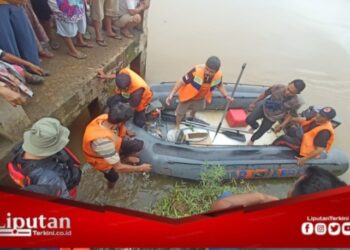 BPBD Labuhanbatu Gerak Cepat Melakukan Pencarian Korban Hanyut Terbawa harus di Sungai Bilah