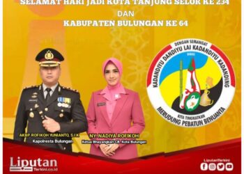 Kapolresta dan Ketua Bhayangkari Cabang Kota Bulungan Hadiri HUT Kota Tanjung Selor ke-234 dan Kabupaten Bulungan ke-64