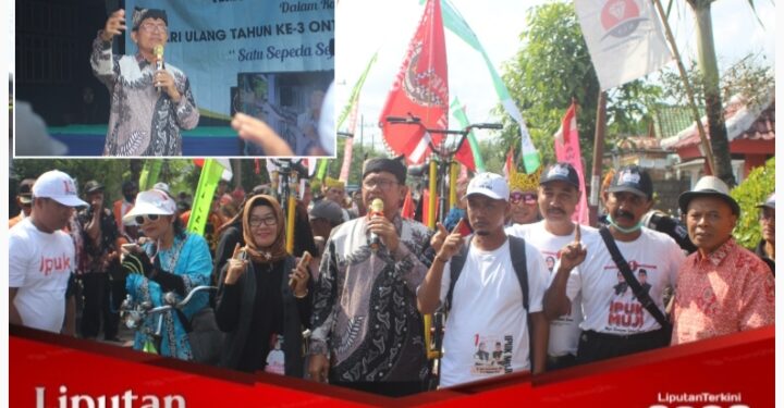 Relawan Ipuk-Mujiono Bersama Komunitas Sepeda Ontel Gelar Acara Sosial