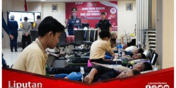 Sambut HUT Humas Polri Ke-73, Polda Jateng Gandeng Wartawan Laksanakan Donor Darah