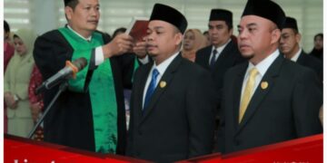 Pjs. Bupati Labuhanbatu Hadiri Pengambilan Sumpah-Janji Jabatan Pimpinan DPRD Labuhanbatu Periode 2024-2029