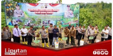 Tanam Ratusan Pohon dan Tebar Ribuan Benih Ikan, Polda Jateng Turut Wujudkan Swasembada Pangan