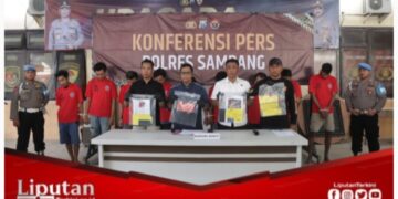 Polres Sampang Amankan 9 Pelaku Perjudian Online
