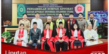 Ketua PERATIN Sulut Ikut Pengambilan Sumpah Advokat di PT. Manado