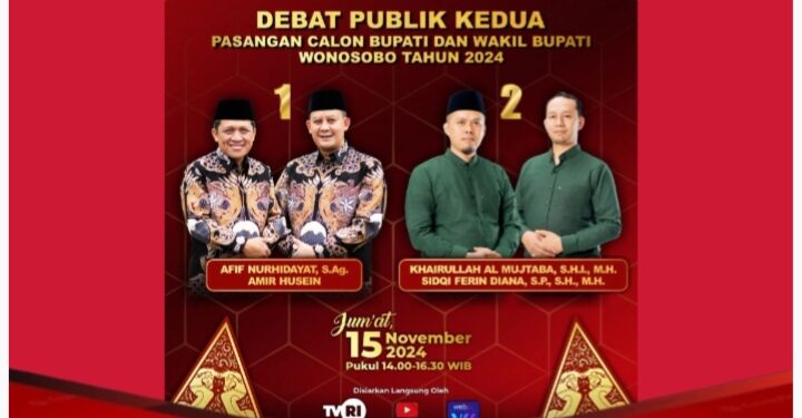 Debat Publik Kedua Pasangan Calon (Paslon) Bupati dan Wakil Bupati Wonosobo Tahun 2024 Akan Kembali Digelar