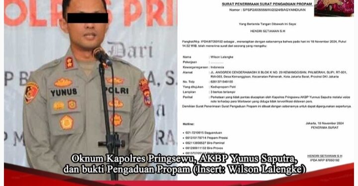 Lecehkan Media Grassroot, Wilson Lalengke Laporkan Kapolres Pringsewu ke Div. Propam Polri