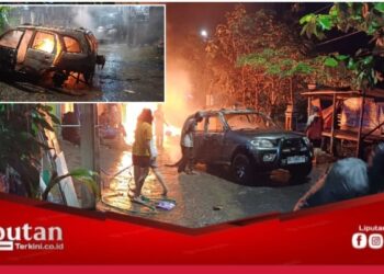 Mobil Daihatsu Taruna Hangus Terbakar di Gedangsari, Warga Alami Luka Bakar Serius