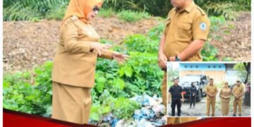 Plt. Bupati Labuhanbatu di Dampingi Sekjen DLH Tinjau 3 Titik Lokasi Timbunan Sampah