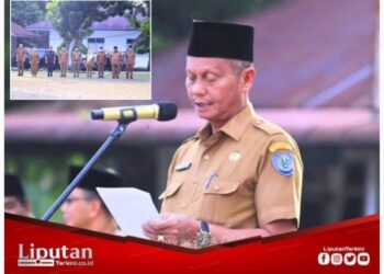 Asisten 1 Pimpin Apel Gabungan di Halaman Kantor BKPP Labuhanbatu