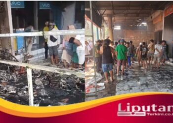 Ngeri..! Warung Ayam Geprek di Banyuwangi Ludes Terbakar, Empat Karyawan Terjebak di Dalam Ruangan