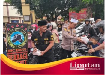 DPC Lindu Aji “KOLOCOKRO” Sinergi dengan Polsek Kota Kudus Berbagi Takjil dan Gelar Buka Bersama 