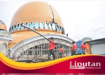 Bakti Tanpa Pamrih, Prajurit Petarung Pasmar 3 Gotong-royong Bangun Masjid Al-Akbar Sorong