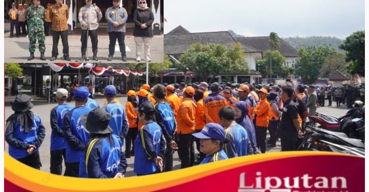 Bupati, Kapolres, dan Dandim Pimpin Apel Gabungan Kesiapsiagaan di Wonogiri