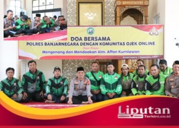Polres Banjarnegara Bersama Pengemudi Ojol Gelar Do’a Bersama