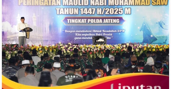 Momen Khidmat Peringatan Maulid Nabi di Polda Jateng, Ajak Masyarakat Teladani Akhlak Rasulullah